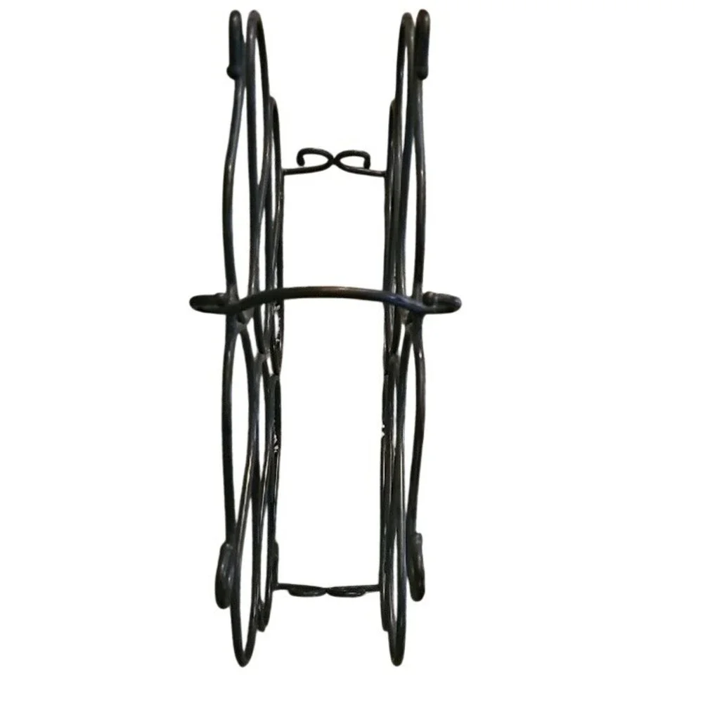 Princess House Meridian Brown Metal 10 Bottle Wine Rack Scrollwork Countertop